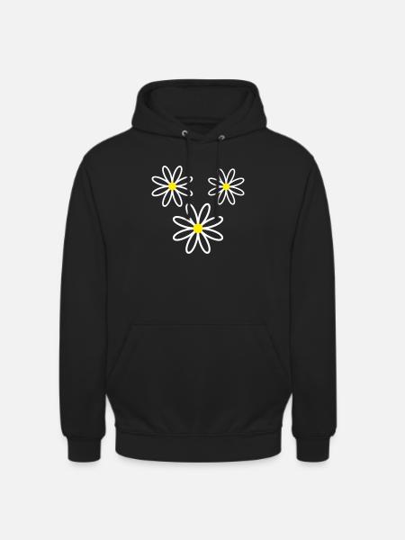 Gänseblümchen Blume - Unisex Hoodie - Schwarz