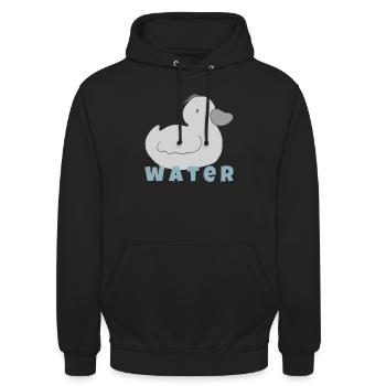 entchen water - Unisex Hoodie - Schwarz - Vorne - Alina (178cm) & Michal (187cm)
