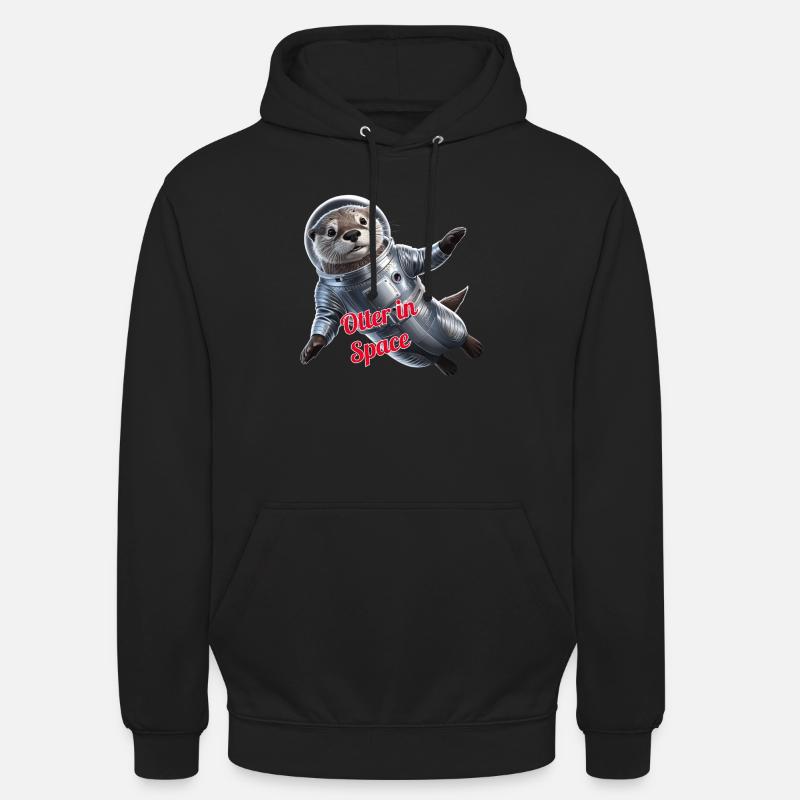 Otter in Space - Unisex Hoodie - Schwarz