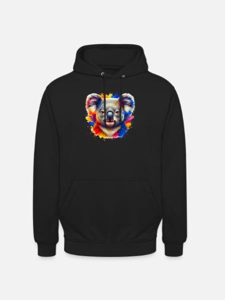 Koala - Sweat-shirt à capuche unisexe - noir