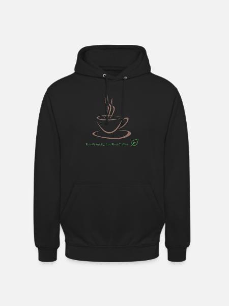 Eco-Friendly Coffee Lover - Unisex Hoodie - Schwarz