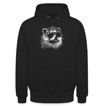 Igel Sonnenbrille - Unisex Hoodie - Schwarz - Vorne - Alina (178cm) & Michal (187cm)