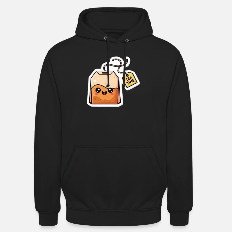 Kawaii Teebeutel Tea Time - Unisex Hoodie - Schwarz