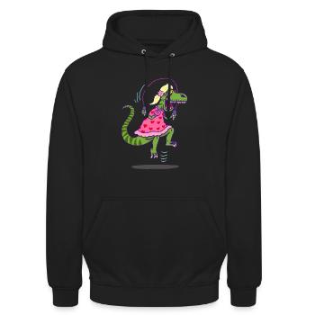 Tarnung für die Jagd - Unisex Hoodie - Schwarz - Vorne - Alina (178cm) & Michal (187cm)