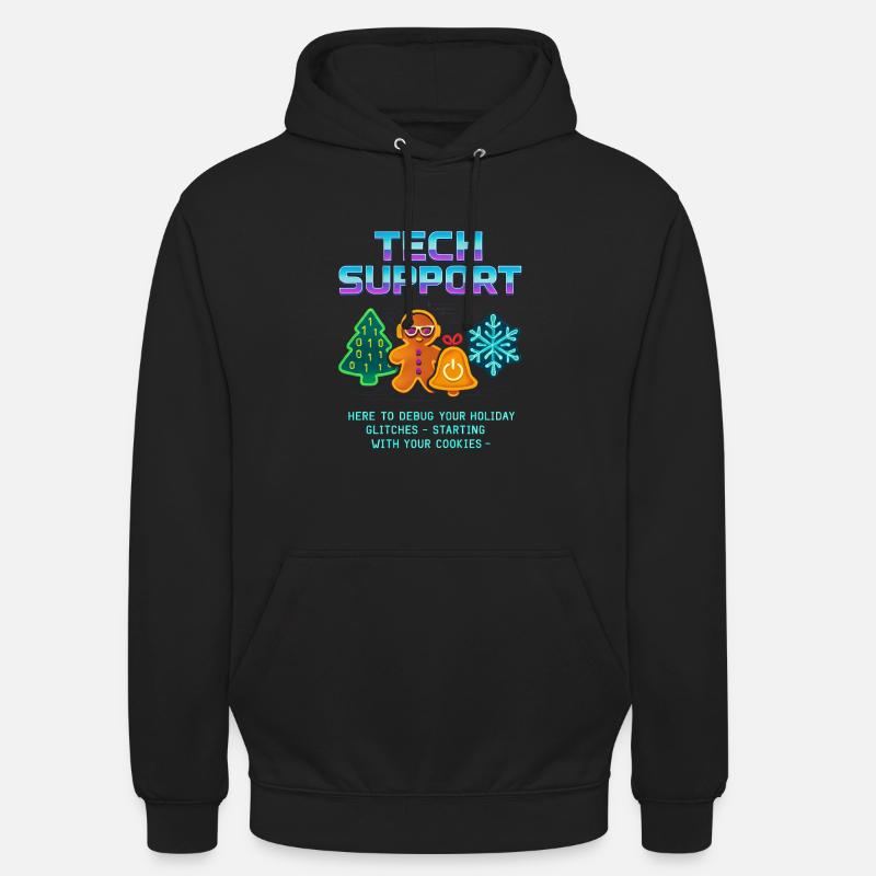Funny Technical Support Debug Christmas - Unisex Hoodie - black