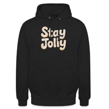 Scénario Stay Jolly Cozy - Sweat-shirt à capuche unisexe - noir - Devant - Alina (178cm) & Michal (187cm)