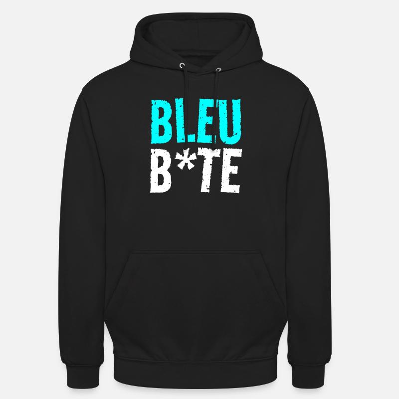 bleu bite - Sweat-shirt à capuche unisexe - noir