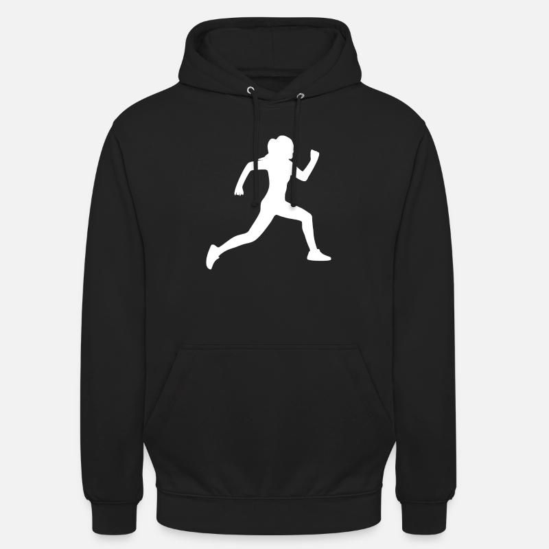 Coureuse - Sweat-shirt à capuche unisexe - noir