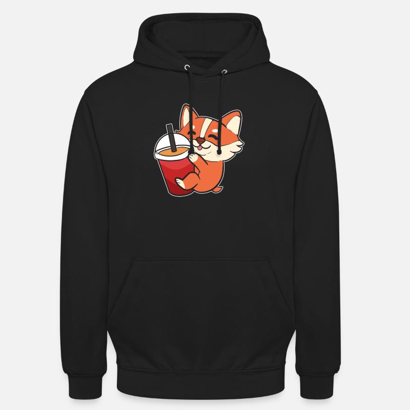 Corgi - Sweat-shirt à capuche unisexe - noir