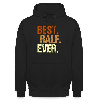 Ralf - Unisex Hoodie - Schwarz - Vorne - Alina (178cm) & Michal (187cm)