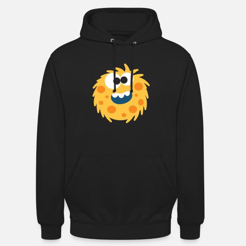 Monstre jaune moelleux - Sweat-shirt à capuche unisexe - noir