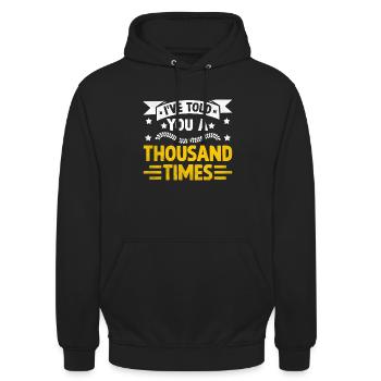 Ich habe dir tausend Mal Sarkasmus Sarkastisch - Unisex Hoodie - Schwarz - Vorne - Alina (178cm) & Michal (187cm)