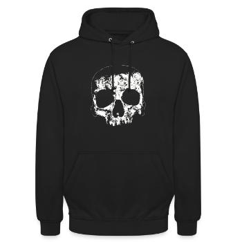 Der Totenkopf - Unisex Hoodie - Schwarz - Vorne - Alina (178cm) & Michal (187cm)