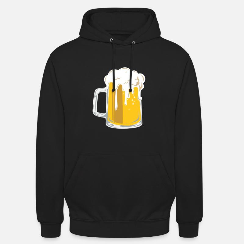 Chope à bière - Sweat-shirt à capuche unisexe - noir