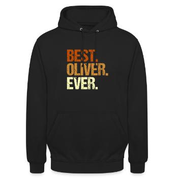 Oliver - Unisex Hoodie - Schwarz - Vorne - Alina (178cm) & Michal (187cm)