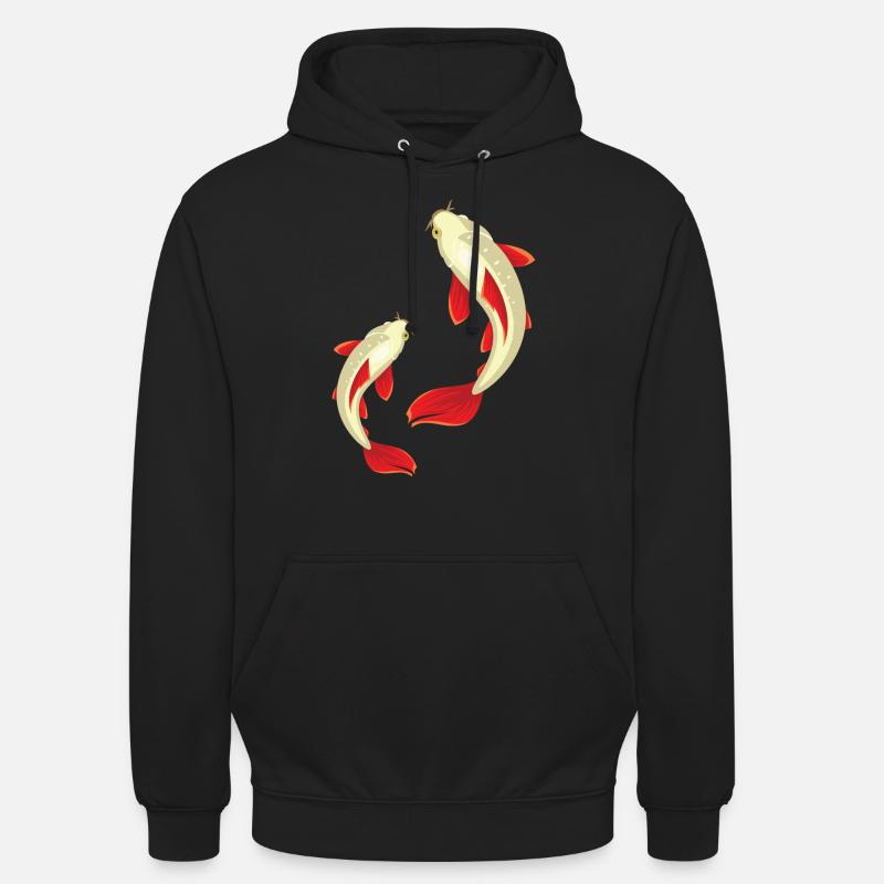 Kois - Sweat-shirt à capuche unisexe - noir