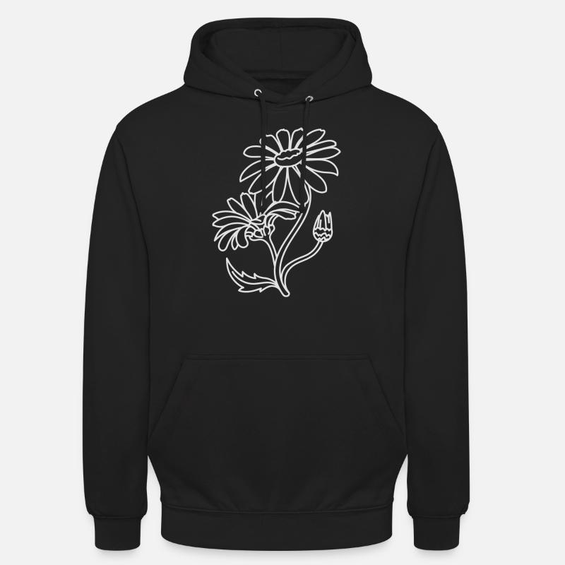 Einfache Gänseblümchen - Unisex Hoodie - Schwarz