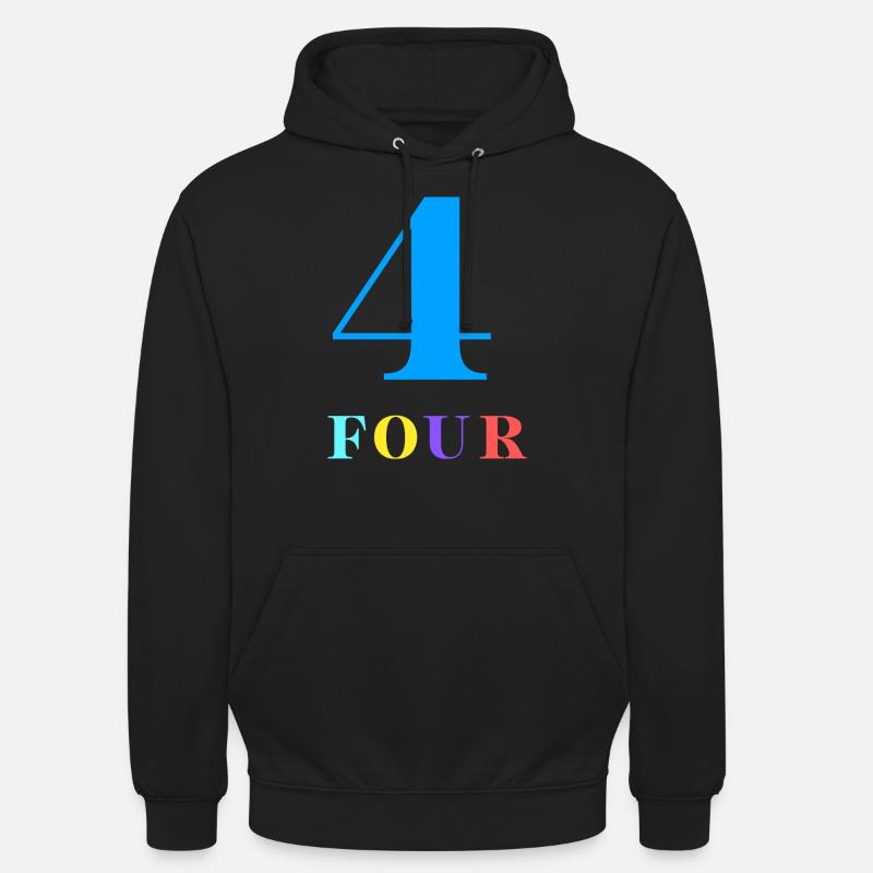Four-4e anniversaire - Sweat-shirt à capuche unisexe - noir