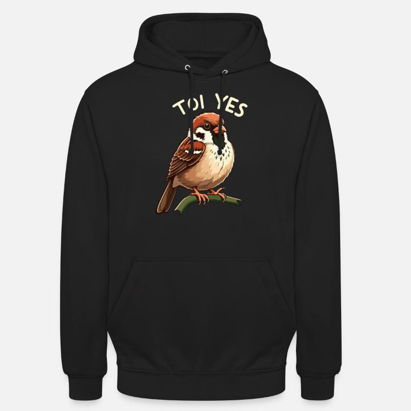 Du ja, Spatz - Unisex Hoodie - Schwarz