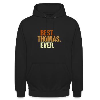 Thomas - Unisex Hoodie - black - Front - Alina (178cm) & Michal (187cm)