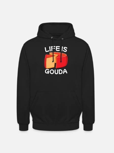 Gouda cheese piece - Unisex Hoodie - black