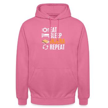 Traditionelles äthiopisch-eritreisches Brot - Unisex Hoodie - Pink - Vorne - Alina (178cm) & Michal (187cm)