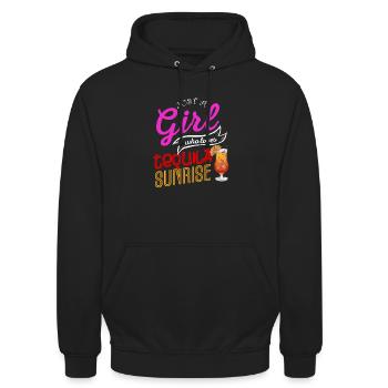 Tequila sunrise - Sweat-shirt à capuche unisexe - noir - Devant - Alina (178cm) & Michal (187cm)