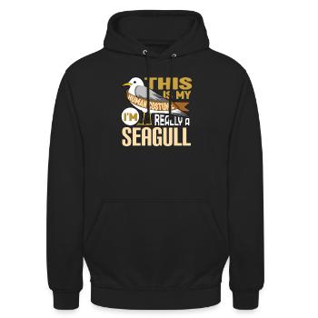 Seagull - Unisex Hoodie - black - Front - Alina (178cm) & Michal (187cm)