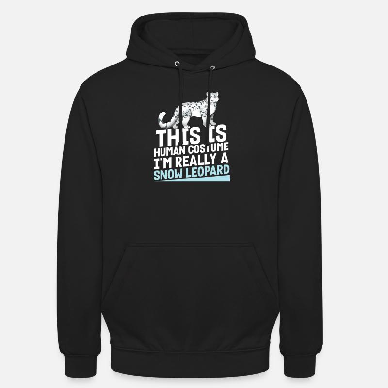Schneeleopard - Unisex Hoodie - Schwarz