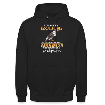 Vautour - Sweat-shirt à capuche unisexe - noir - Devant - Alina (178cm) & Michal (187cm)