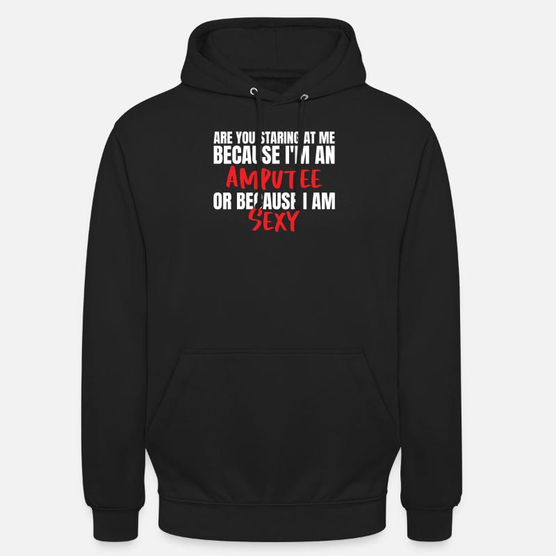 Amputiertes Bein Prothese Geschenk - Unisex Hoodie - Schwarz