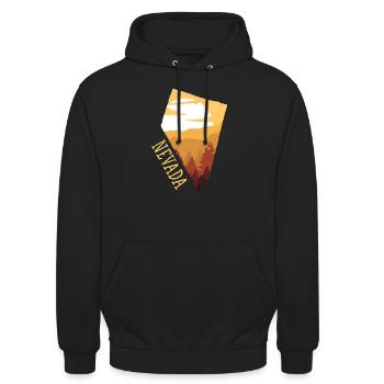Nevada - Unisex Hoodie - Schwarz - Vorne - Alina (178cm) & Michal (187cm)