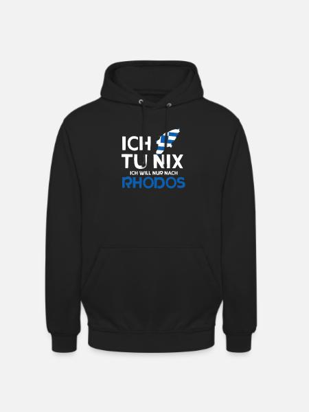 Rhodos - Unisex Hoodie - Schwarz
