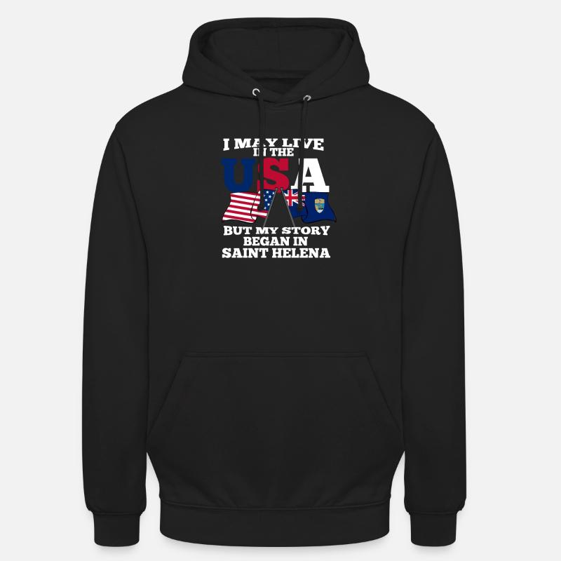 Sainte-Hélène - Sweat-shirt à capuche unisexe - noir