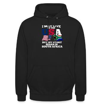 South Africa - Unisex Hoodie - black - Front - Alina (178cm) & Michal (187cm)
