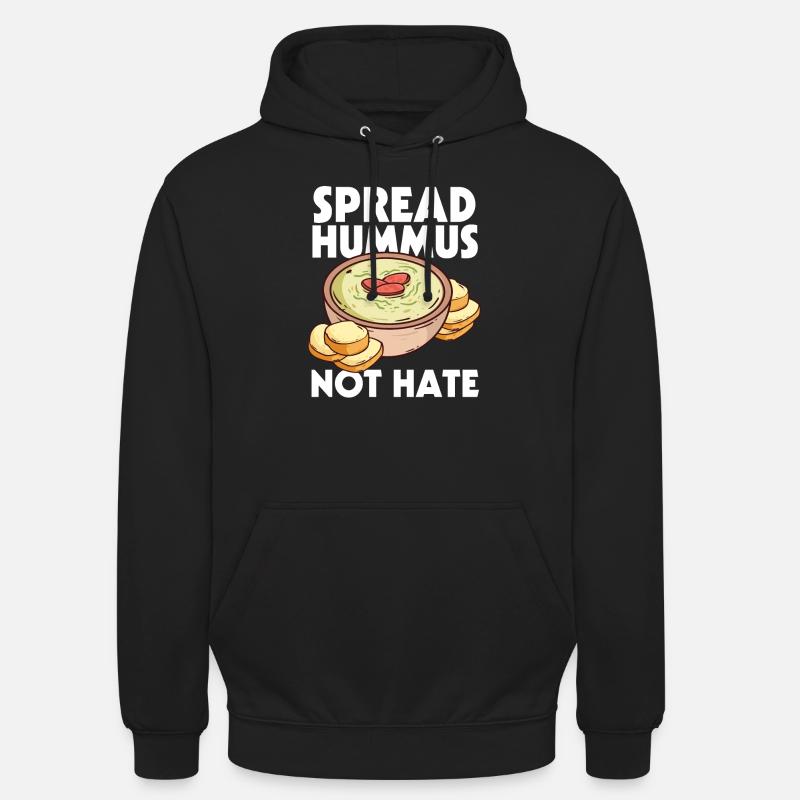 Houmous - Sweat-shirt à capuche unisexe - noir