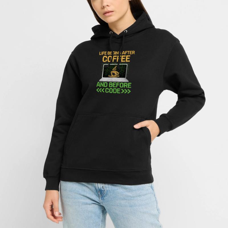 Kaffee-Codierung Programmierer Programmierer Entwickler Nerd Coff Unisex Hoodie