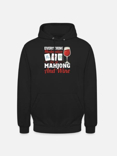 Gift for Mahjong Fans - Unisex Hoodie - black