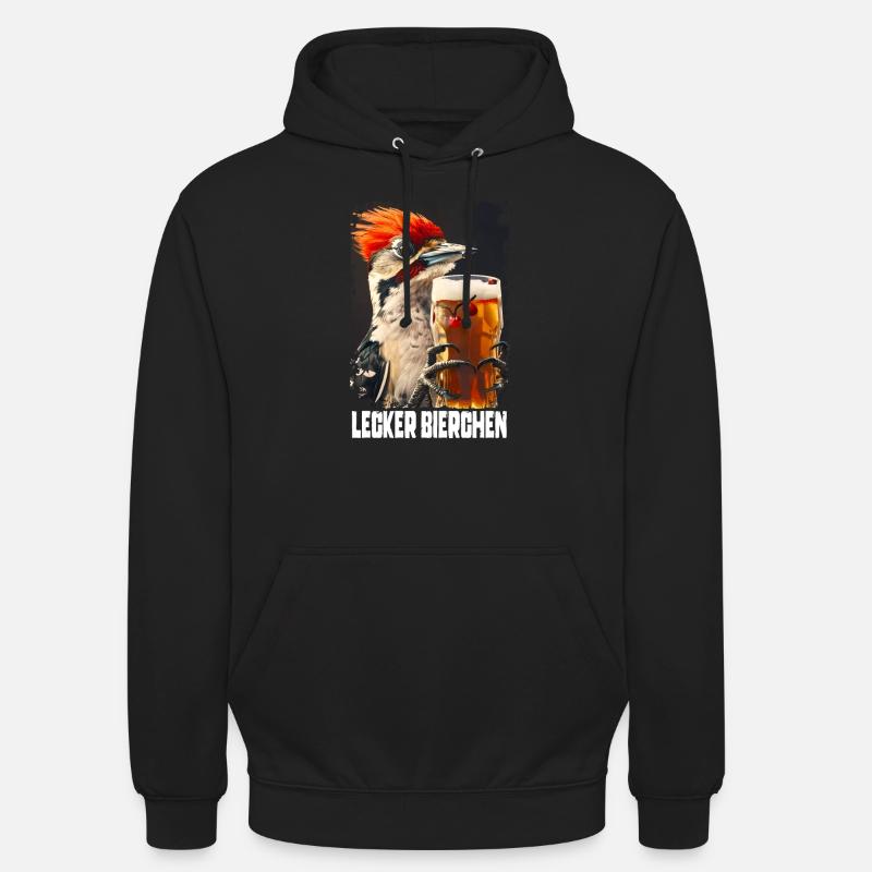 Lecker Bierchen Specht - Unisex Hoodie - Schwarz
