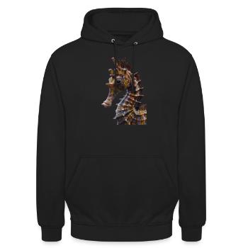 Sea horse - Unisex Hoodie - black - Front - Alina (178cm) & Michal (187cm)