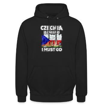 Tschechien - Unisex Hoodie - Schwarz - Vorne - Alina (178cm) & Michal (187cm)