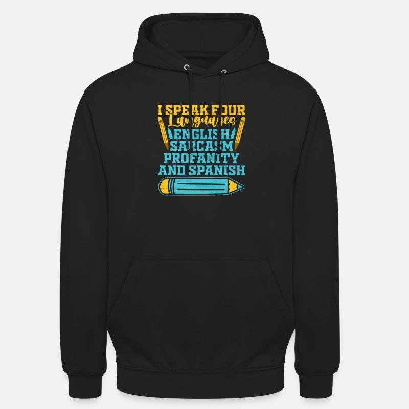 Fremdsprachenlehrer Schule Sprachlehrer - Unisex Hoodie - Schwarz