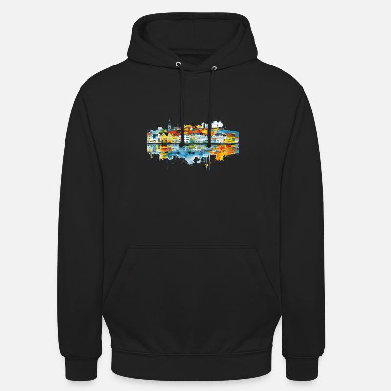 Bingen am Rhein - Sweat-shirt à capuche unisexe - noir