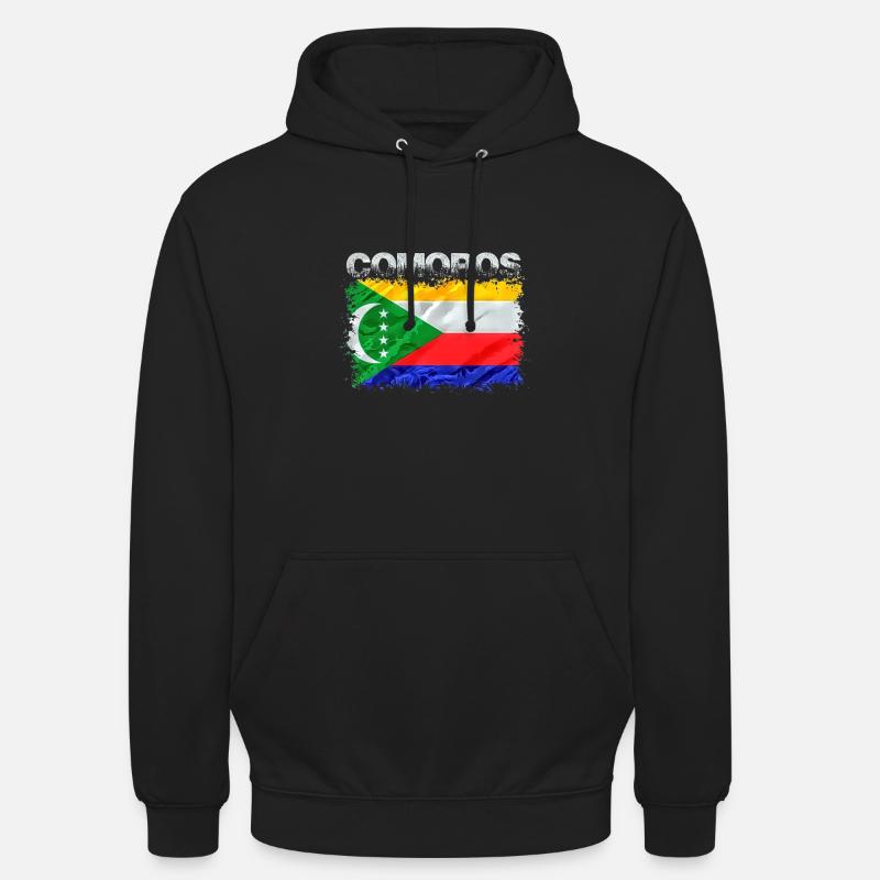 Comores - Sweat-shirt à capuche unisexe - noir