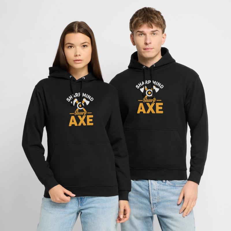 Sharp Mind Sharp Axe Throwing Hatchet Thrower Sweat-shirt à capuche unisexe
