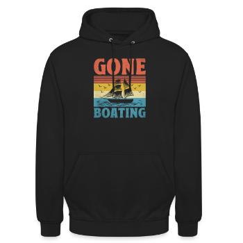 Gone Boating Paddle Boat - Unisex Hoodie - black - Front - Alina (178cm) & Michal (187cm)