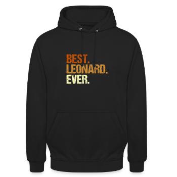 Leonard - Sweat-shirt à capuche unisexe - noir - Devant - Alina (178cm) & Michal (187cm)