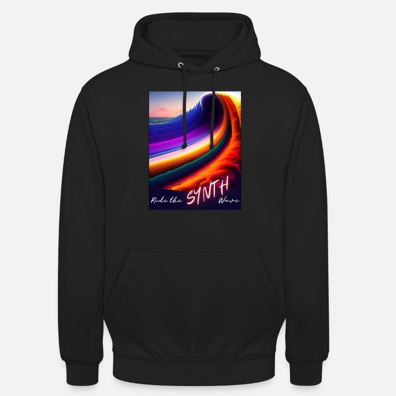 Ride the Synthwave - Unisex Hoodie - Schwarz