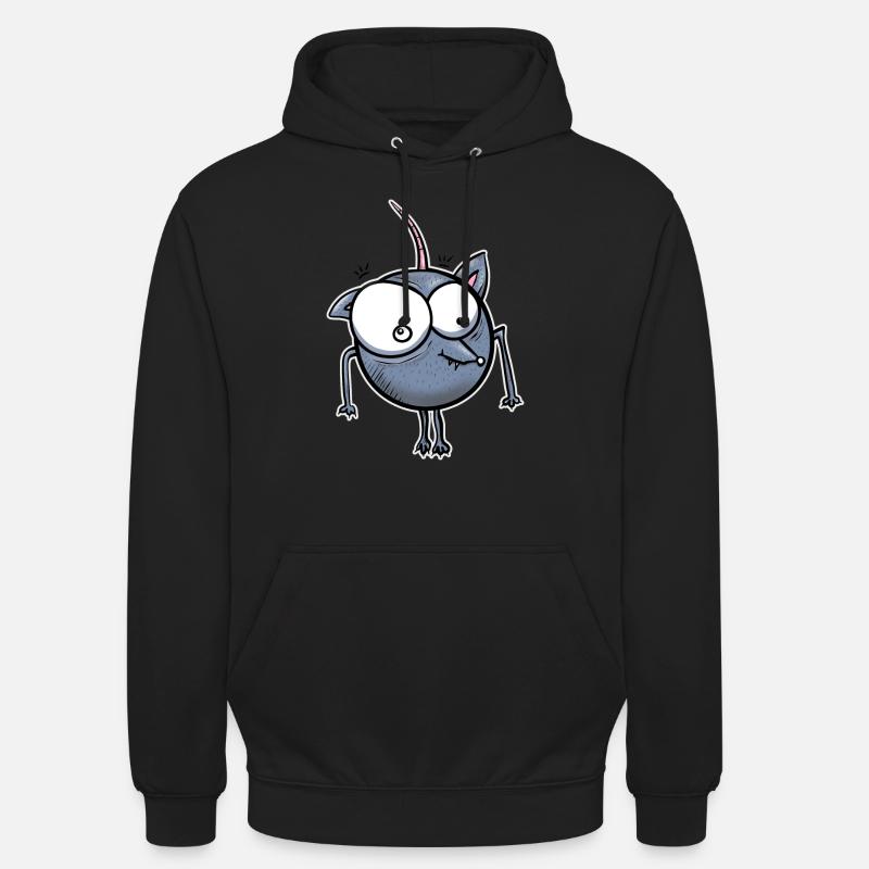 Mouse Rat Drawing - Unisex Hoodie - black