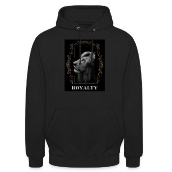 Royauté du Lion - Sweat-shirt à capuche unisexe - noir - Devant - Alina (178cm) & Michal (187cm)